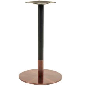 Vintage Rose Gold Table Bases With Black Column - Small Round