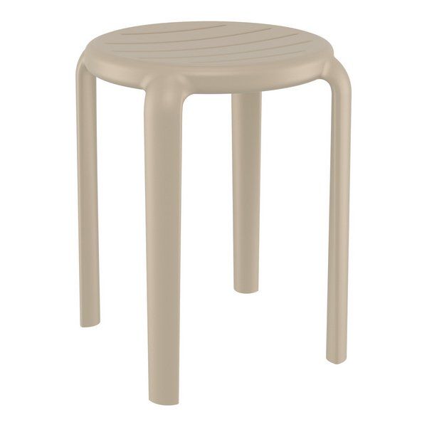 Tom Outdoor Low Bar Stools 450mm - Taupe