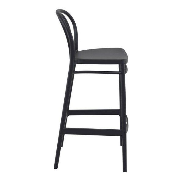 Victor 75 In / Outdoor Bar Stool - Black