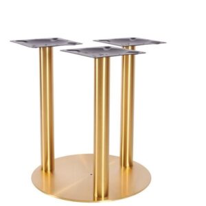 Vintage Brass 3 Column Table Bases - Very Large Round - Dining