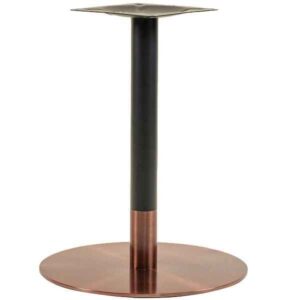Vintage Rose Gold Table Bases With Black Column - Large Round