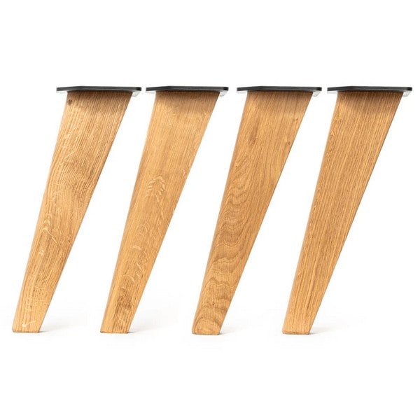 Tapered Oak Table Legs - 35cm