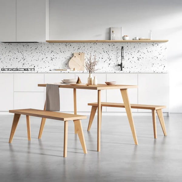 Tapered Oak Table Legs - Lifestyle