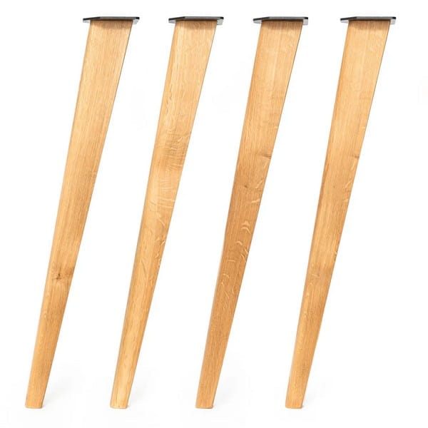 Tapered Oak Table Legs - 86cm