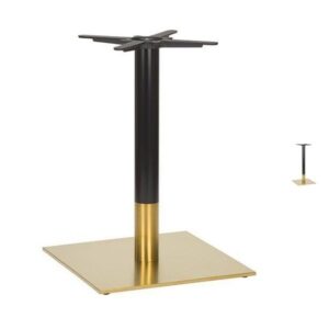 Mayfair Large Square Table Base for Hotel & Restaurant feature a Brass Base with Black Column