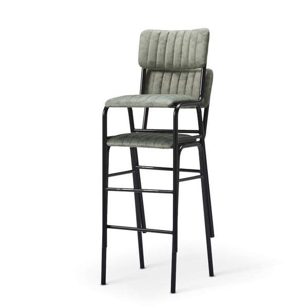 Bourman Set - Bar Chair With Square Ultratop Bar Table