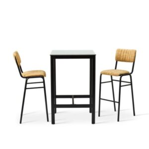 Bourbon Commercial Bar Stools + Ultratop Square Bar Tables