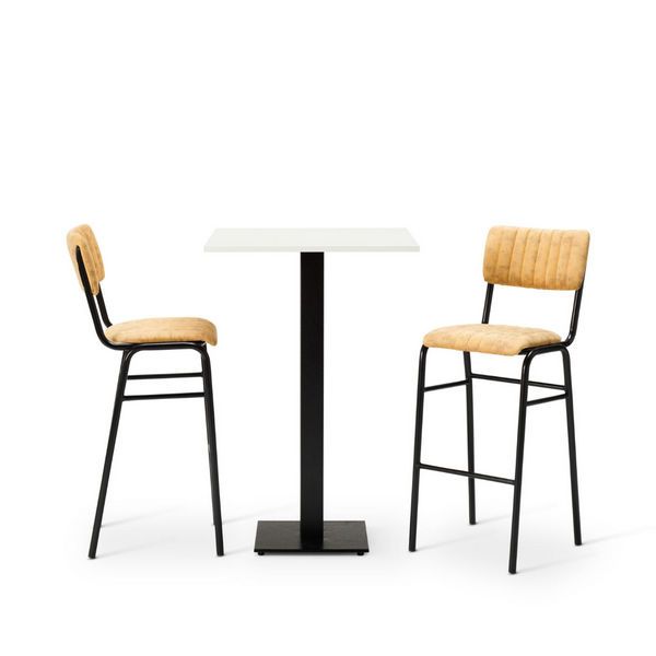 Bourbon Set - Bar Chairs With Square Table
