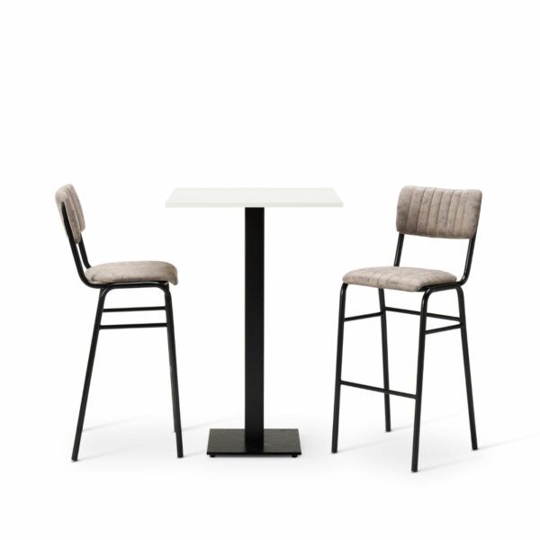 Bourbon Set - Bar Chairs With Square Table