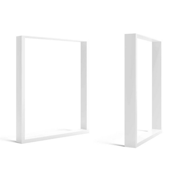 Square Industrial Legs - Box Section - White