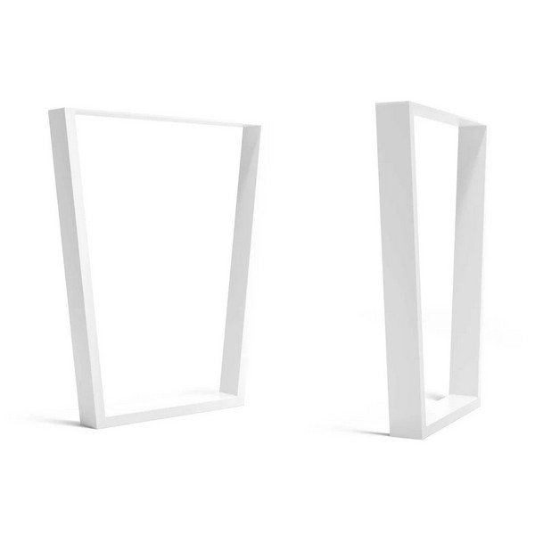 V-Frame Industrial Legs - Box Section - White