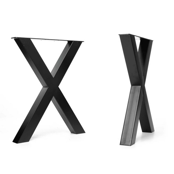 Chunky X-Frame Industrial Legs - Black