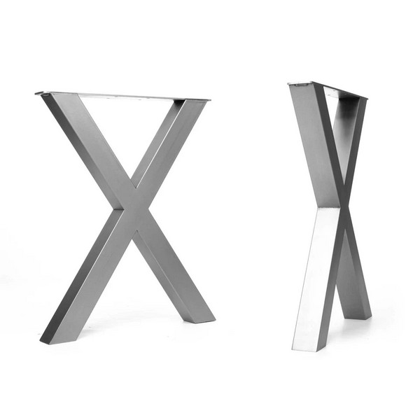 Chunky X-Frame Industrial Legs - Clear Coat