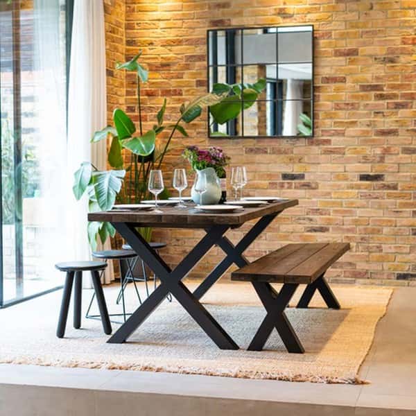 Chunky X-Frame Industrial Legs - 40cm - Lifestyle