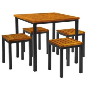Square Ice Outdoor Dining Table & Stools
