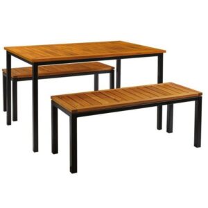 Ice Outdoor Dining Set With Bench