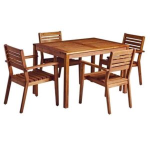More Wooden Outdoor Dining Set - Rectangle
