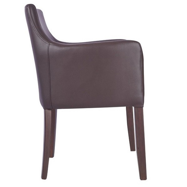Repton Armchair -Mocha Side View