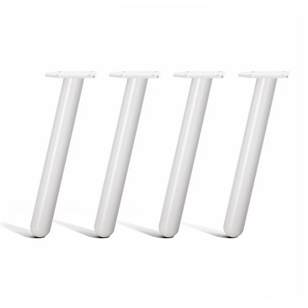 Single Pin Round Legs - 40cm - White