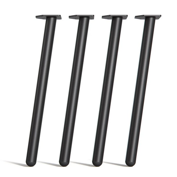 Single Pin Round Legs - 71cm - Black