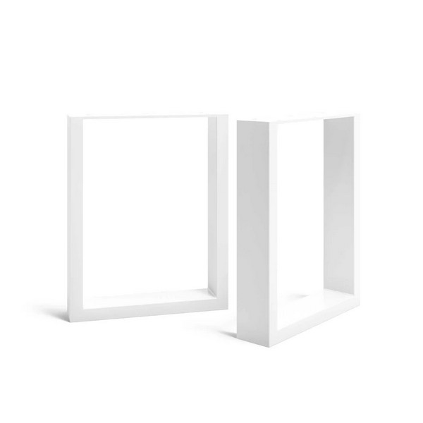 Square Industrial Legs - Bench - White