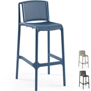 Stacking Outdoor Bar Stools with Back Rest - Blink