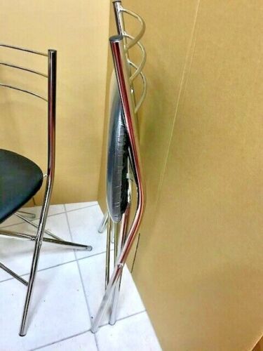 Monaco Folding Chairs - Black/ Chrome