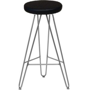 Hairpin Breakfast Bar Stools with black padded
