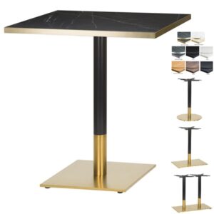 Mayfair Brass Restaurant Tables - Black Columns