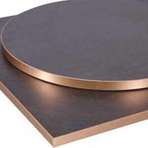 Cupria Slate with Copper Edge Laminate Table Tops