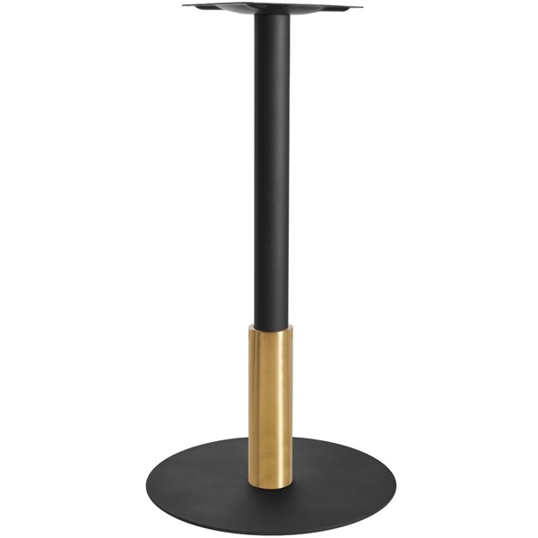 Atlas Black Large Bar or Dining Table Base - Black or Brass Column