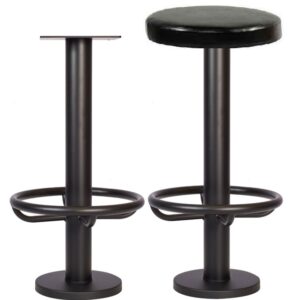 Cruise Swivel Bolt Down Bar Stools – Black with Foot Ring