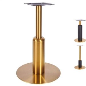 Titan Brass Pedestal Table Base – Black or Brass Column