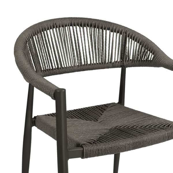 Atlantic Outdoor Stacking Armchairs - Dark Grey Detailed
