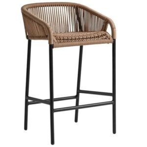 Rio Rope Outdoor Bar Stools - Natural Woven