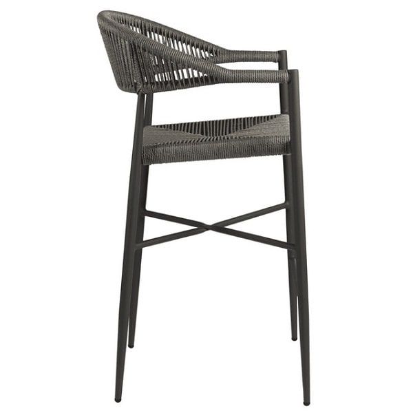Atlantic Stacking Bar Stool - Dark Grey