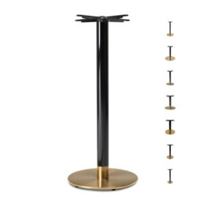 Cava Black & Gold Round Pedestal Bases