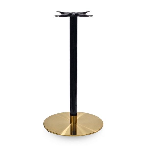 Cava Black & Gold Round Table Base - Poseur - Large