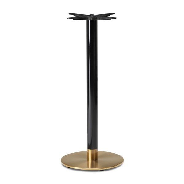 Cava Black & Gold Round Table Base - Poseur - Medium