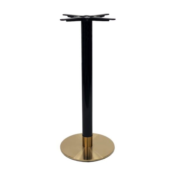 Cava Black & Gold Round Table Base - Poseur - Small