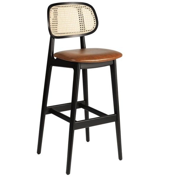 Relish Black Bar Stools - Vintage Brown