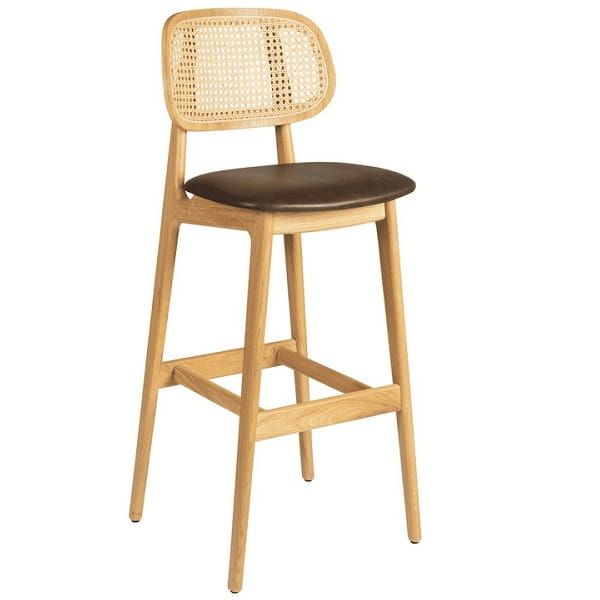 Relish Natural Oak Bar Stools - Vintage Brown