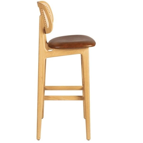 Relish Natural Oak Bar Stools - Vintage Tan