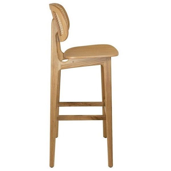 Relish Natural Oak Bar Stools - Side View