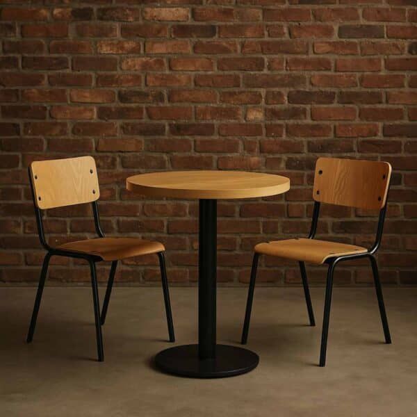 Varsity Oak Stacking Chairs - Lifestyle