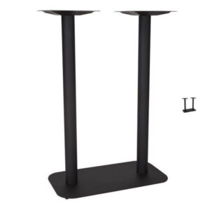 Profile Radius Edge Twin Pedestal Table Base