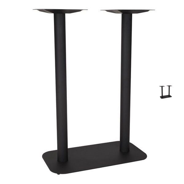 Profile Radius Edge Twin Pedestal Table Base