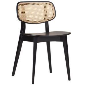 Gordona Satin Black Restaurant Chairs