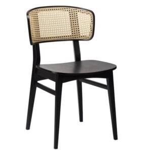 Sophia Black Restaurant Chairs - Cane Back