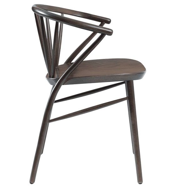 Albany Spindle Back Restaurant Dining Arm Chairs - Antique Grey